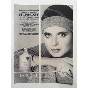 Vintage 1990 Lancome Isabella Rossellini Skincare Advertisement Print Ad
